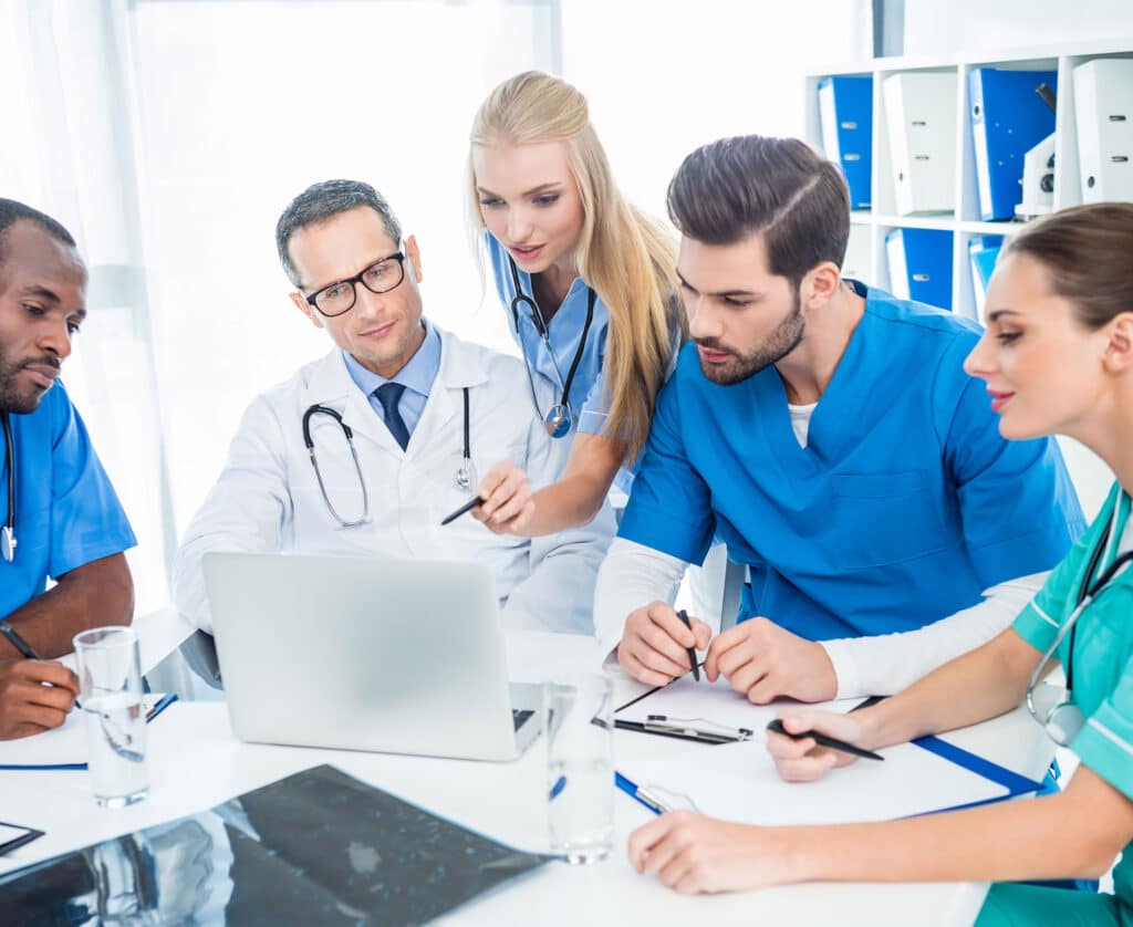 Medical team brainstorming